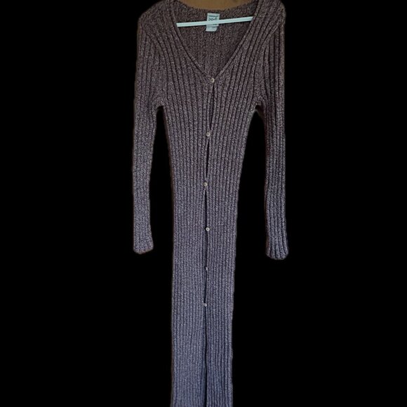 Baserange Loulou Cardigan/Dress in Burgundy Melange - Picture 4 of 6